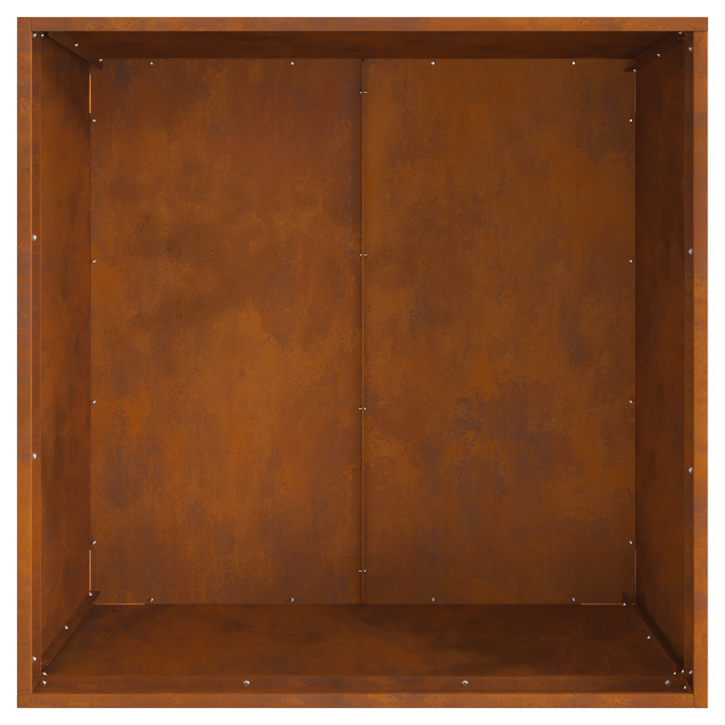 Vuurkorf vierkant 80x80x43 cm cortenstaal