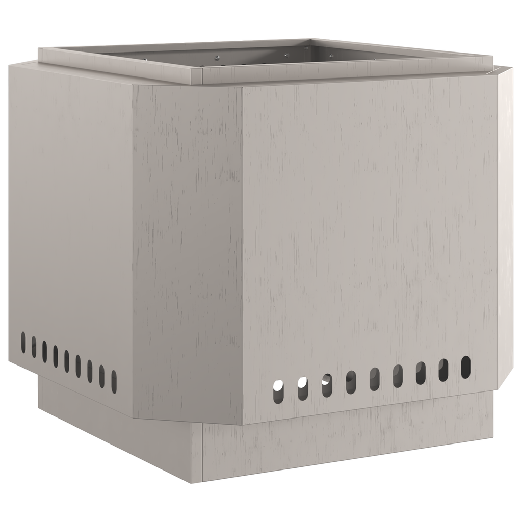 Vuurkorf rookvrij 58x58x51 cm cortenstaal