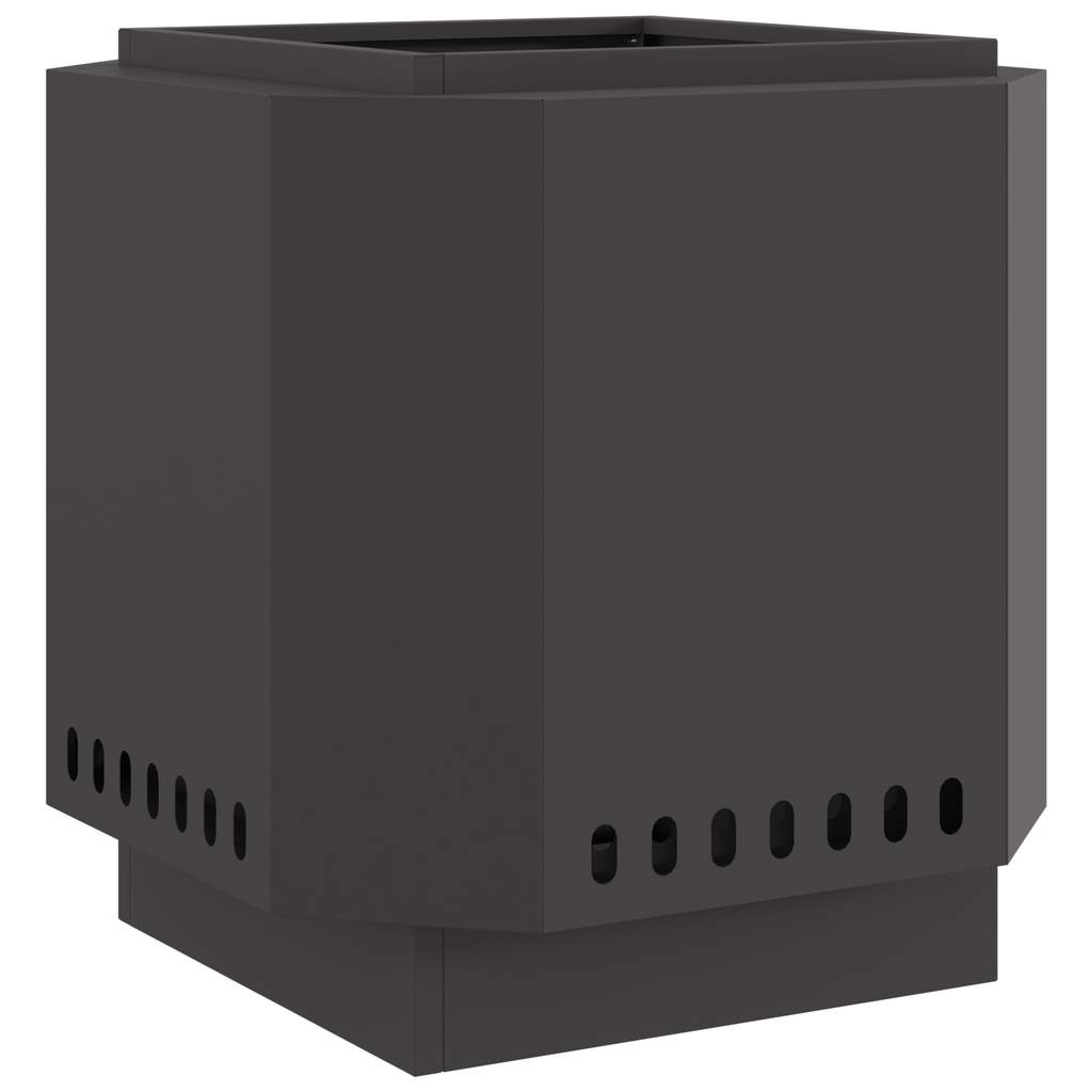 Vuurkorf rookvrij 48x48x51 cm staal zwart