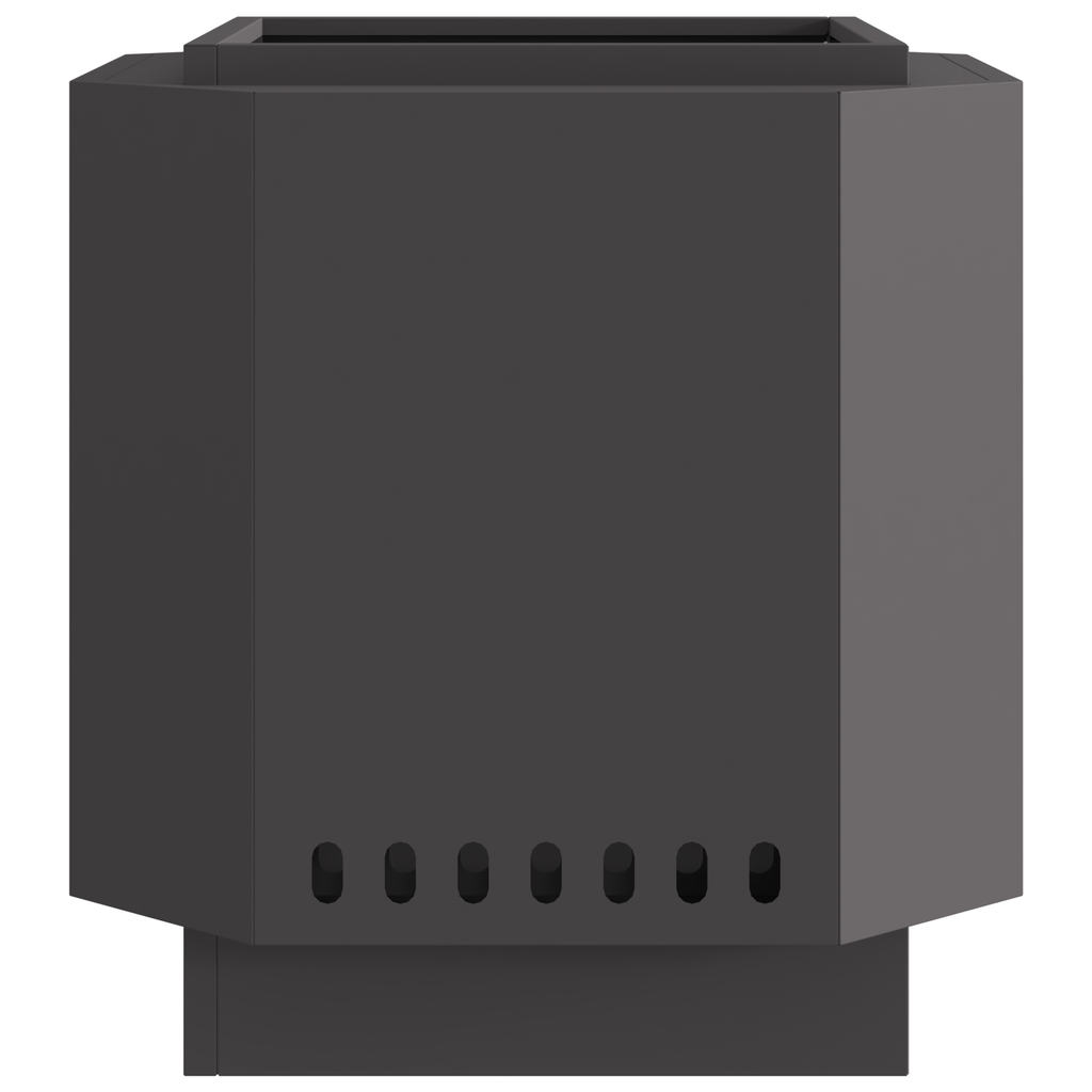 Vuurkorf rookvrij 48x48x51 cm staal zwart