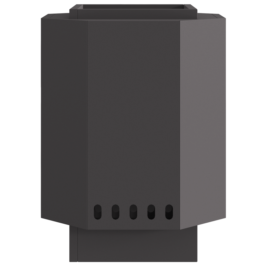 Vuurkorf rookvrij 38x38x51 cm staal zwart