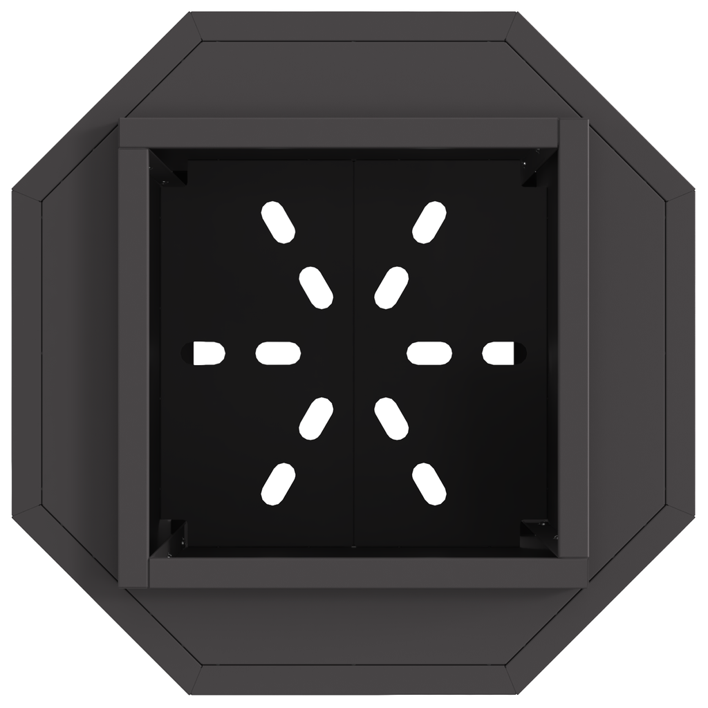 Vuurkorf rookvrij 38x38x51 cm staal zwart