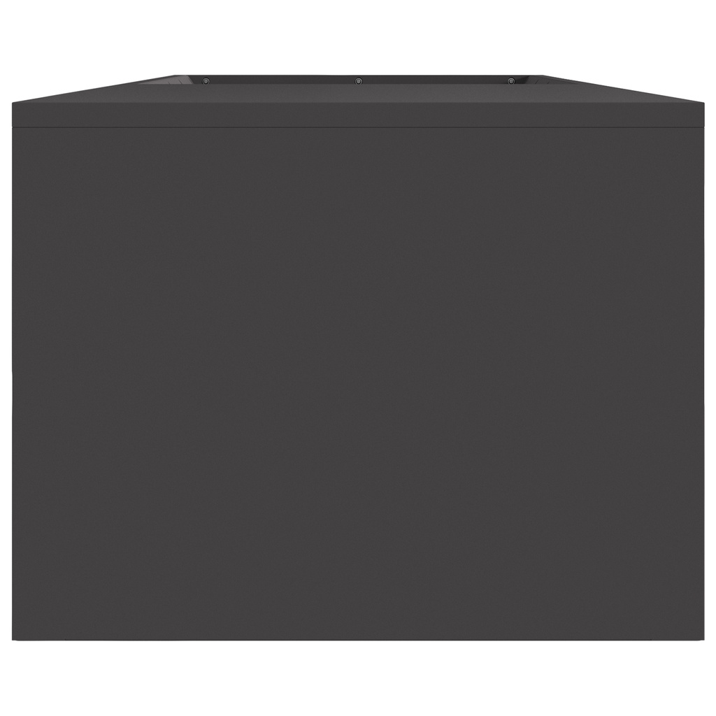 Vuurkorf met Houtopslag Zwart 160x45x35 cm Staal