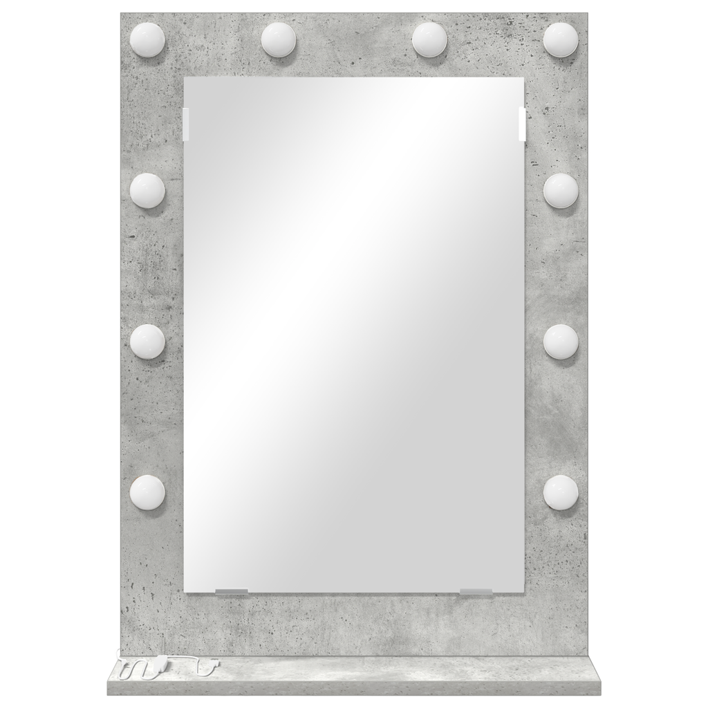 Schmink Spiegel met spiegel Beton Grijs 70 x 50 x 18 cm