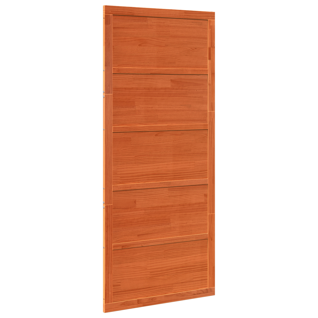 Schuifdeur Gewaxte Bruin 100x208 cm Massief Hout Vuren