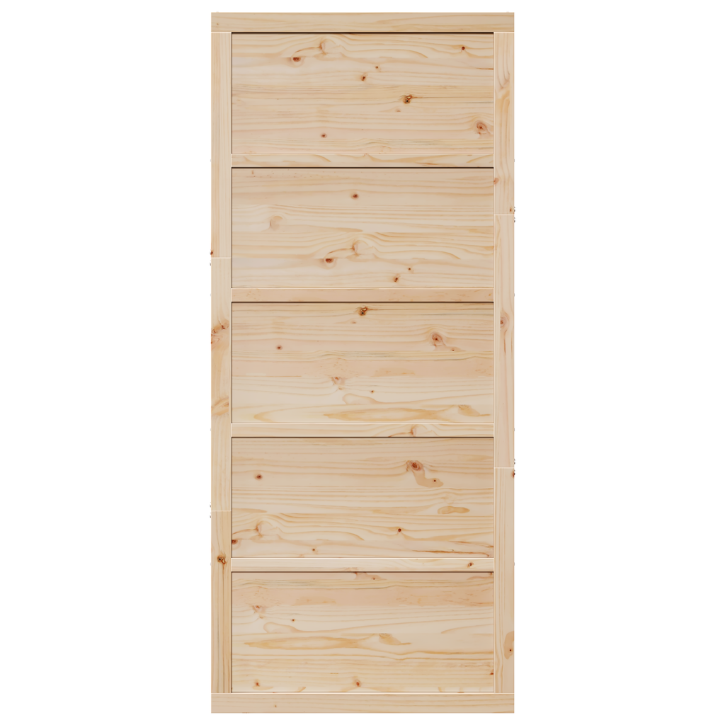 Massieve Gren deur Licht Hout Gren hout 90 x 2.5 x 208 cm