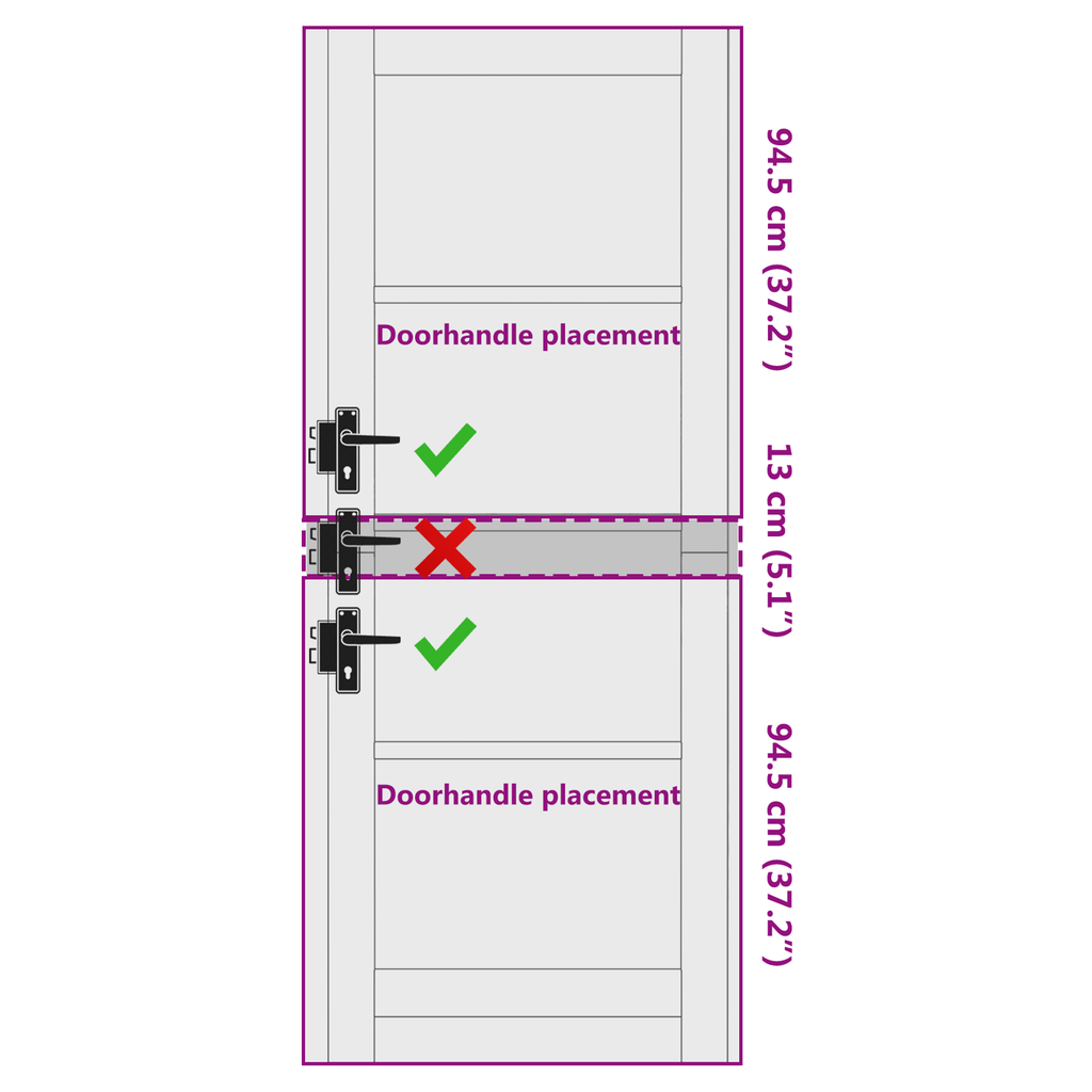 Interne Deur met Glas 'ORKDAL'78x202x4 cm Massief Vurenhout
