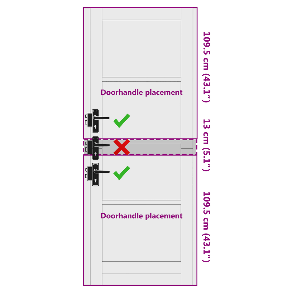Interieurdeur met Glas 'ORKDAL'78x232x4 cm Massief Grenenhout