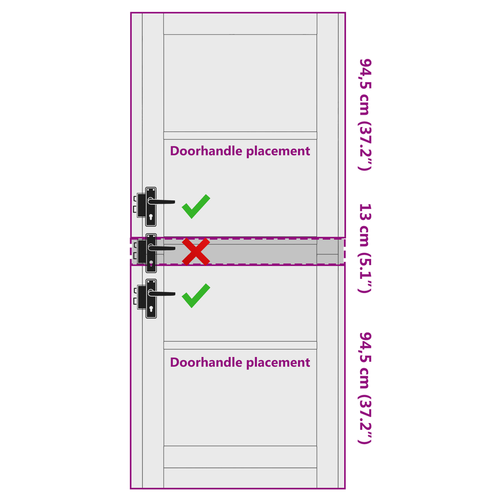 Interne Deur met Glas 'ORKDAL'83x202x4 cm Massief Vurenhout