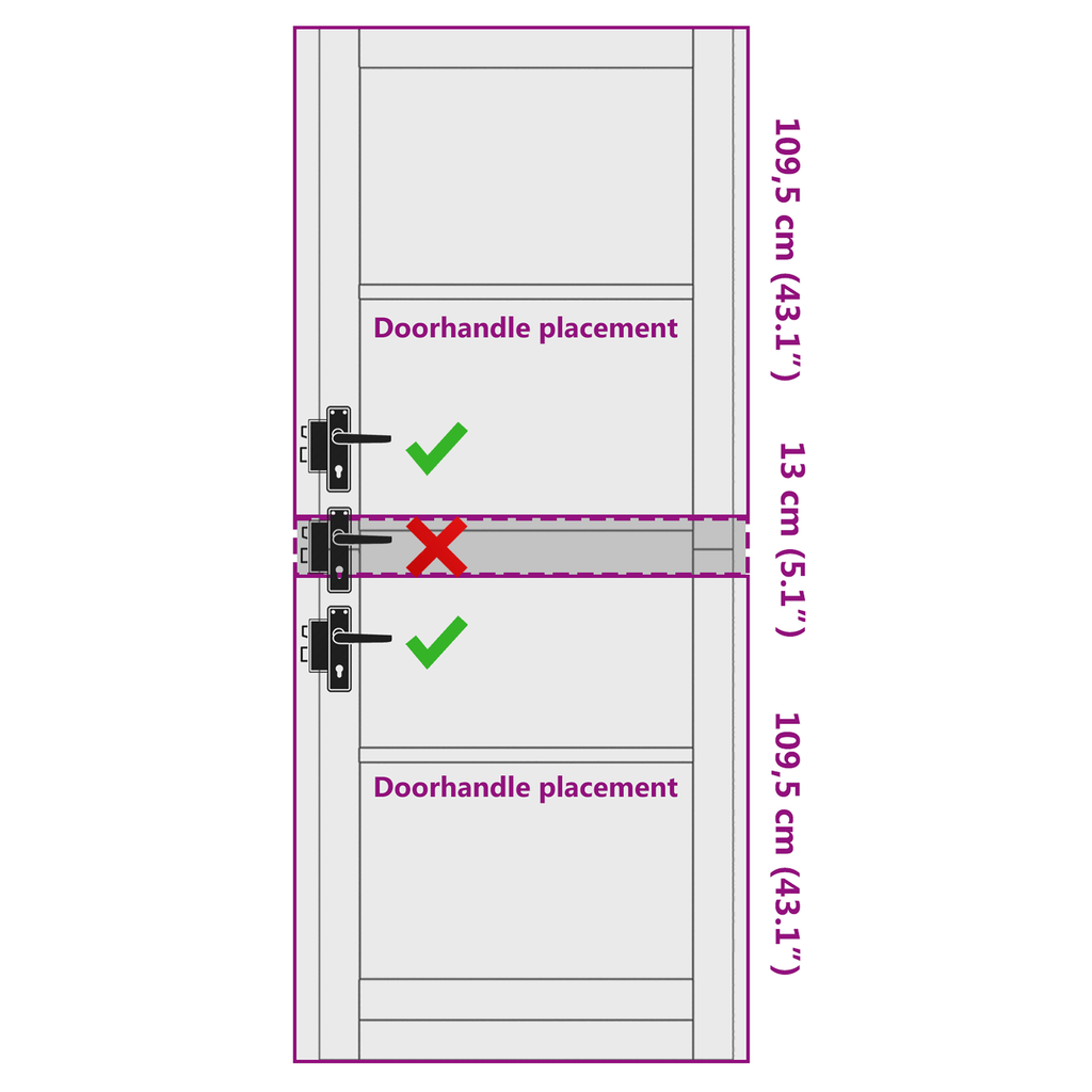 Interne Deur met Glas 'ORKDAL'83x232x4 cm Massief Hout Grond