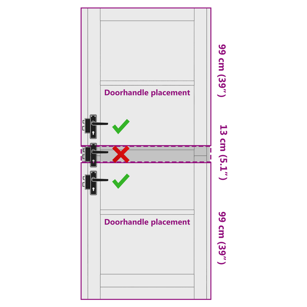 Interne Deur met Glas 'ORKDAL'86x211x4 cm Massief Hout