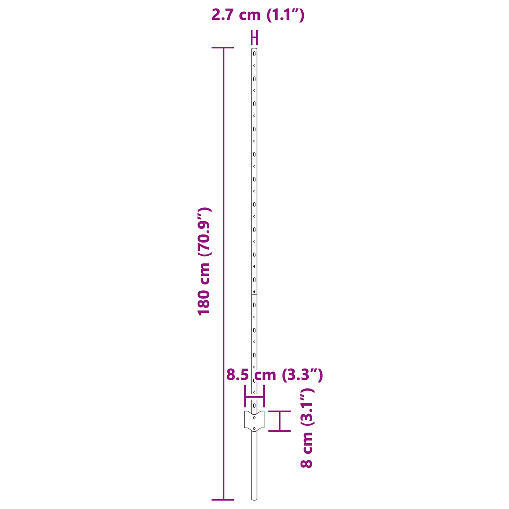 88 stuks U-profiel Zilver 180 cm Stalen heipalen
