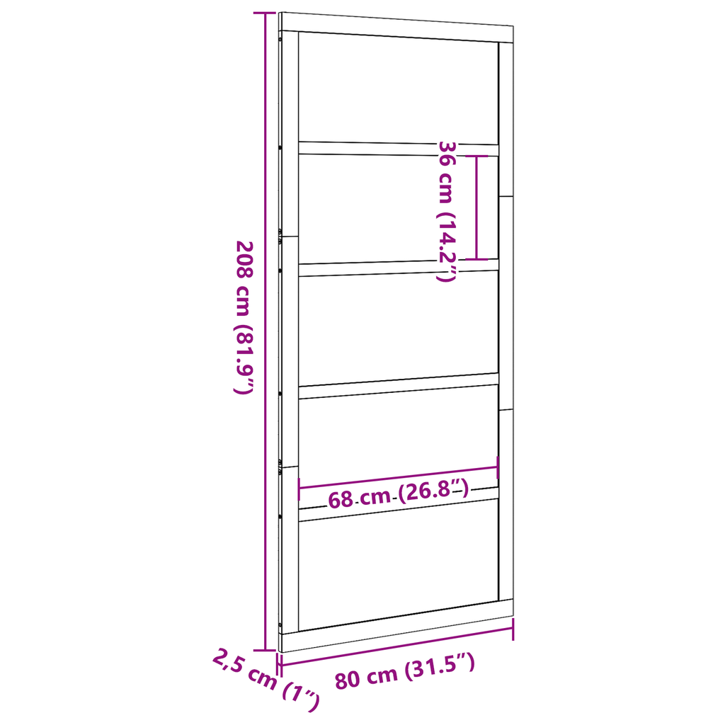 Grenenhouten Gangdeur Natuurlijke Hout Massief Grenenhout
