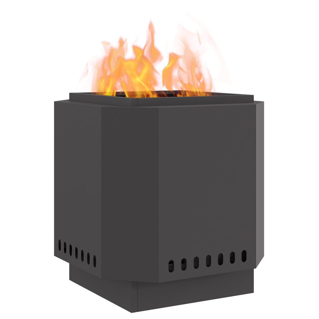Vuurkorf rookvrij 48x48x51 cm staal zwart
