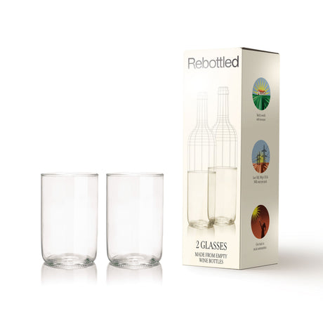 Tumbler 2-pack uniek gemaakt van gerecyclede wijnflessen