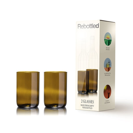 Tumbler 2-pack uniek gemaakt van gerecyclede wijnflessen