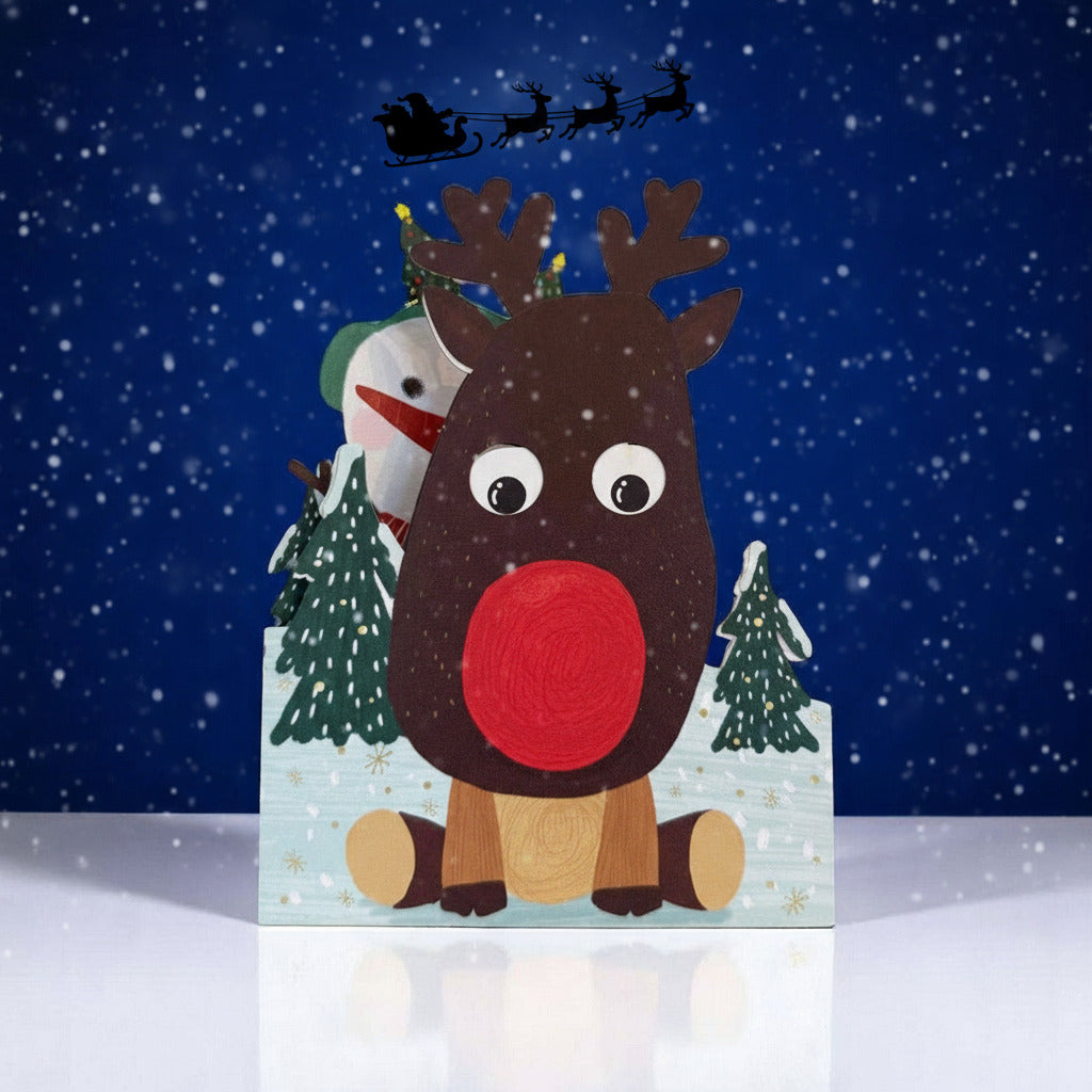 Schattige kaarten met bewegende oogjes Rendier en Sneeuwpop bij Wehebbenallesinhuis.nl
