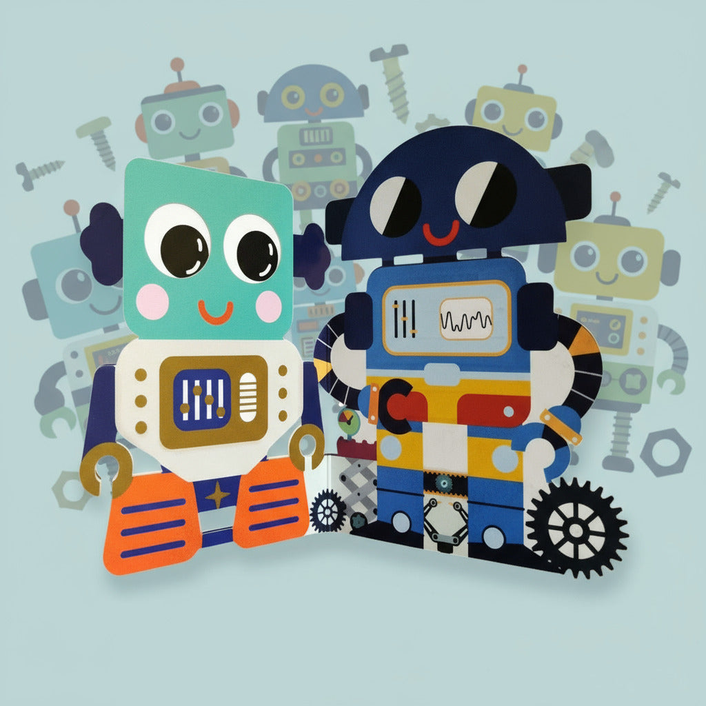 Schattige kaarten met bewegende oogjes  Vrolijke Robot bij Wehebbenallesinhuis.nl