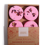 Shower Steamers  Zen Wellness set Luxueuze Douche tabletten  met etherische oliën. Ancient Potion Roze