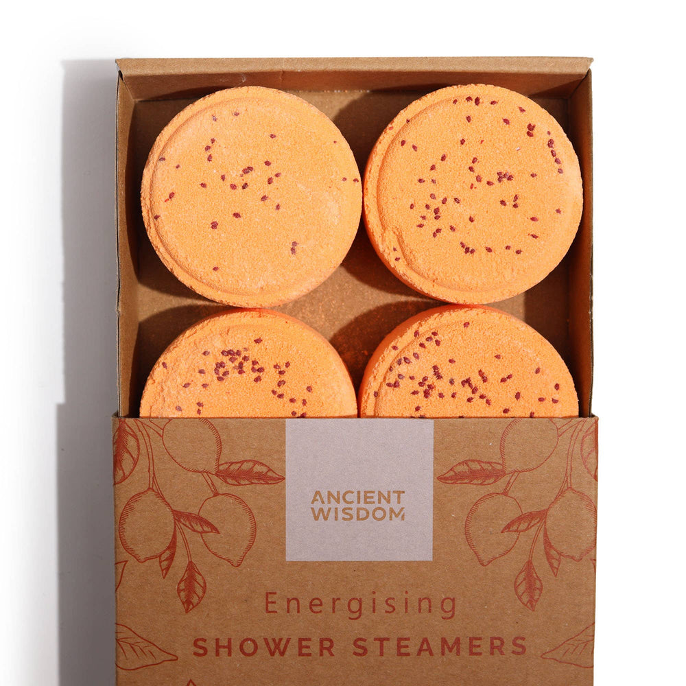 Shower Steamers  Zen Wellness set Luxueuze Douche tabletten  met etherische oliën. Energising Oranje