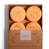 Shower Steamers  Zen Wellness set Luxueuze Douche tabletten  met etherische oliën. Energising Oranje