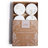 Shower Steamers  Zen Wellness set Luxueuze Douche tabletten  met etherische oliën. Mood Boost wit
