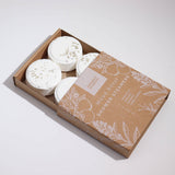 Shower Steamers  Zen Wellness set Luxueuze Douche tabletten  met etherische oliën. Mood Boost wit