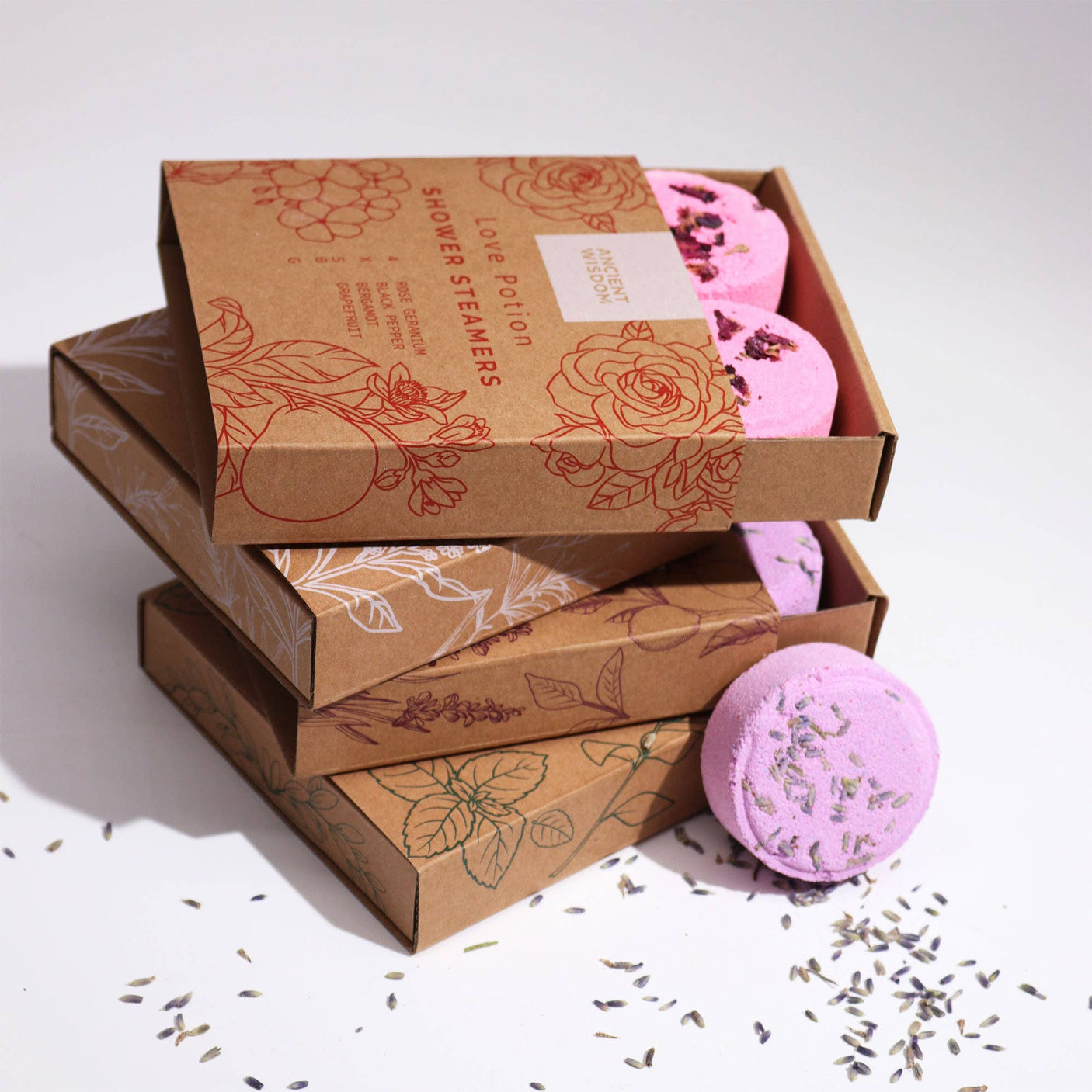 Shower Steamers  Zen Wellness set Luxueuze Douche tabletten  met etherische oliën. Vegan