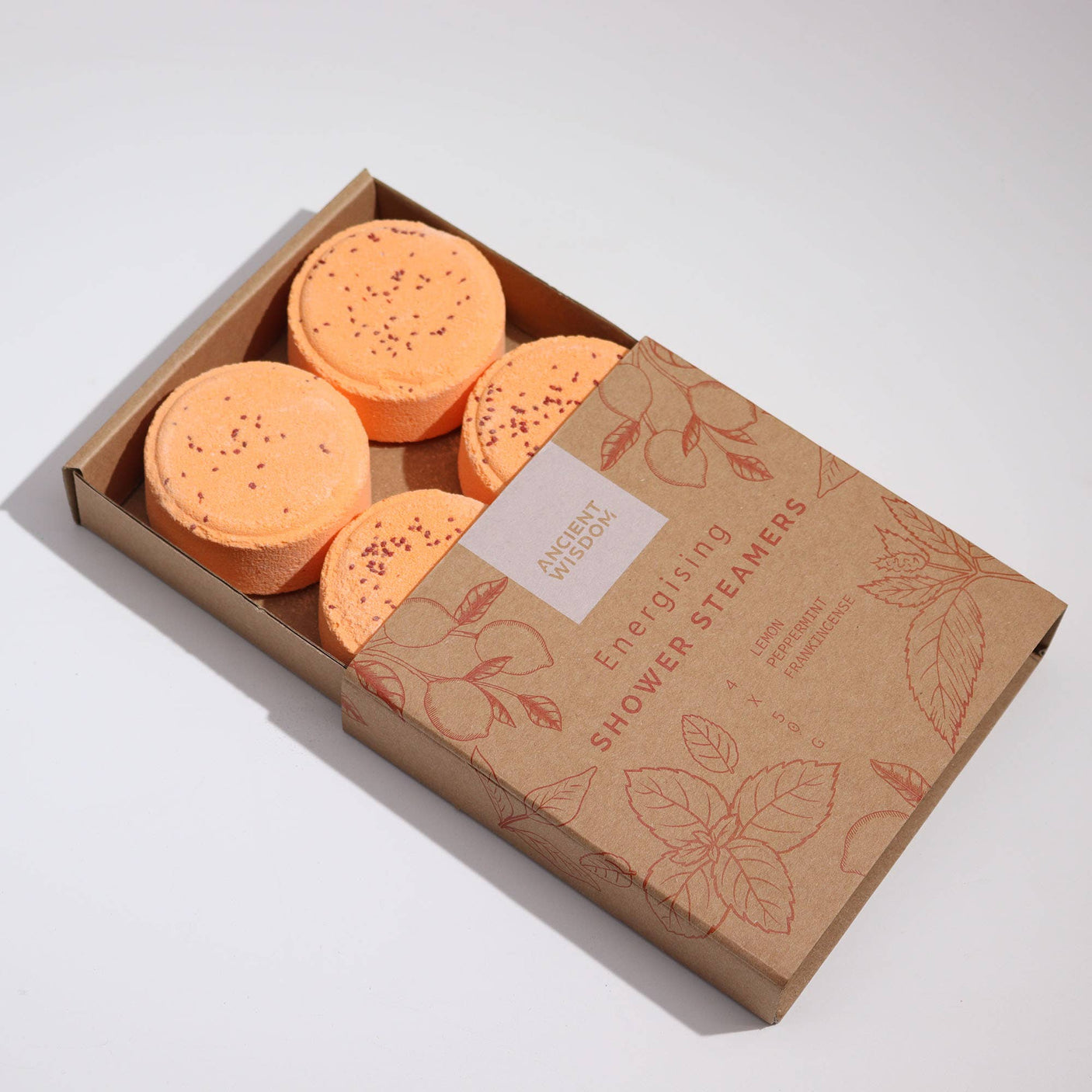 Shower Steamers  Zen Wellness set Luxueuze Douche tabletten  met etherische oliën. lemon, Peppermint, Frankincense
