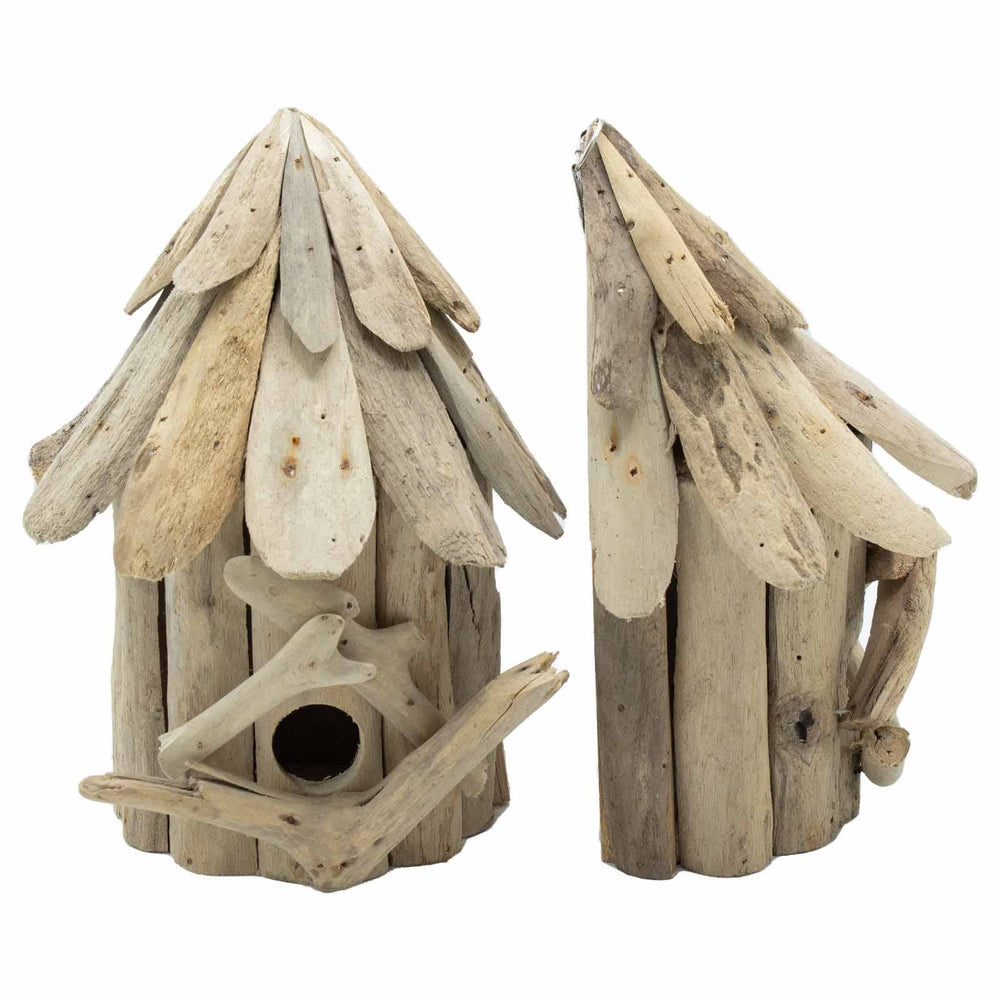 Uniek Drijfhout Vogelhuisje het Cadeau voor Tuinliefhebbers Handgemaakt en Duurzaam Kwaliteit van Gerecycled Hout 