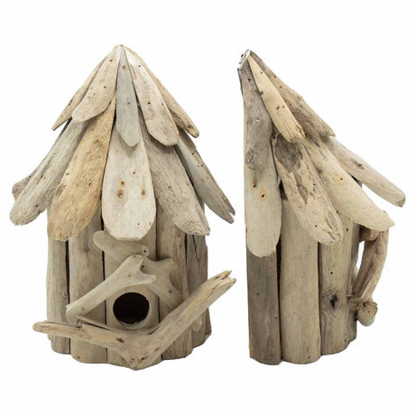 Uniek Drijfhout Vogelhuisje het Cadeau voor Tuinliefhebbers Handgemaakt en Duurzaam Kwaliteit van Gerecycled Hout 