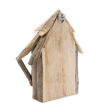 Uniek Drijfhout Vogelhuisje het Cadeau voor Tuinliefhebbers Handgemaakt en Duurzaam Kwaliteit van Gerecycled Hout Wehebbenallesinhuis.nl achterzijde