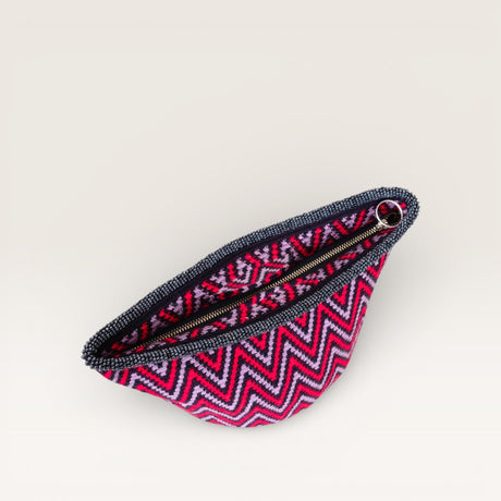 Zigzag top-handle bag | Navy