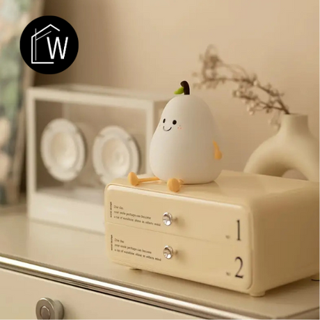 Actie Bedlampje - Nachtlampje Toffe Peer - USB oplaadbaar - Met Timer