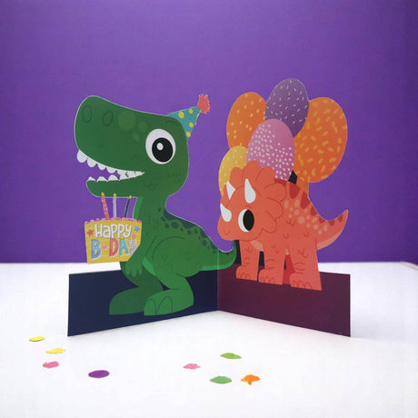 Mooie Pop-up Kinderkaart | Sweet Dinosaurus verjaardagskaart | Leuk als Cadeau