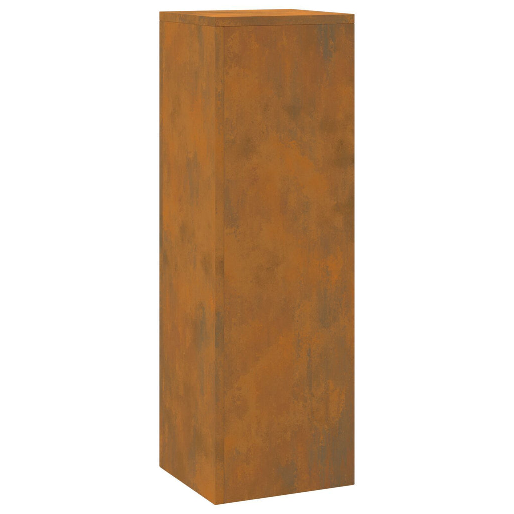 Plantenstandaards 2 st pilaar 24x24x75 cm cortenstaal
