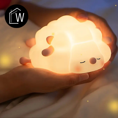 Actie Bedlampje Nachtlampje - Schattig Schaapje - USB oplaadbaar - met Timer