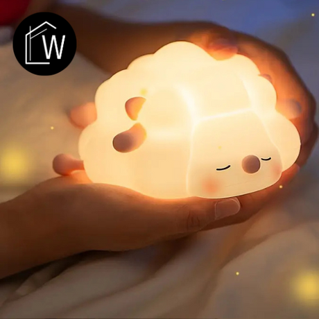 Actie Bedlampje Nachtlampje - Schattig Schaapje - USB oplaadbaar - met Timer