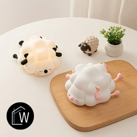 Actie Bedlampje Nachtlampje - Schattig Schaapje - USB oplaadbaar - met Timer