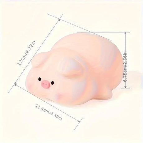 Actie Bedlampje Nachtlampje -Biggetje met dikke Billen- USB oplaadbaar - met Timer