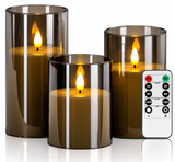 Set van 3 LED Kaarsen – Met Afstandsbediening en Timer – 10, 12.5 & 15 cm