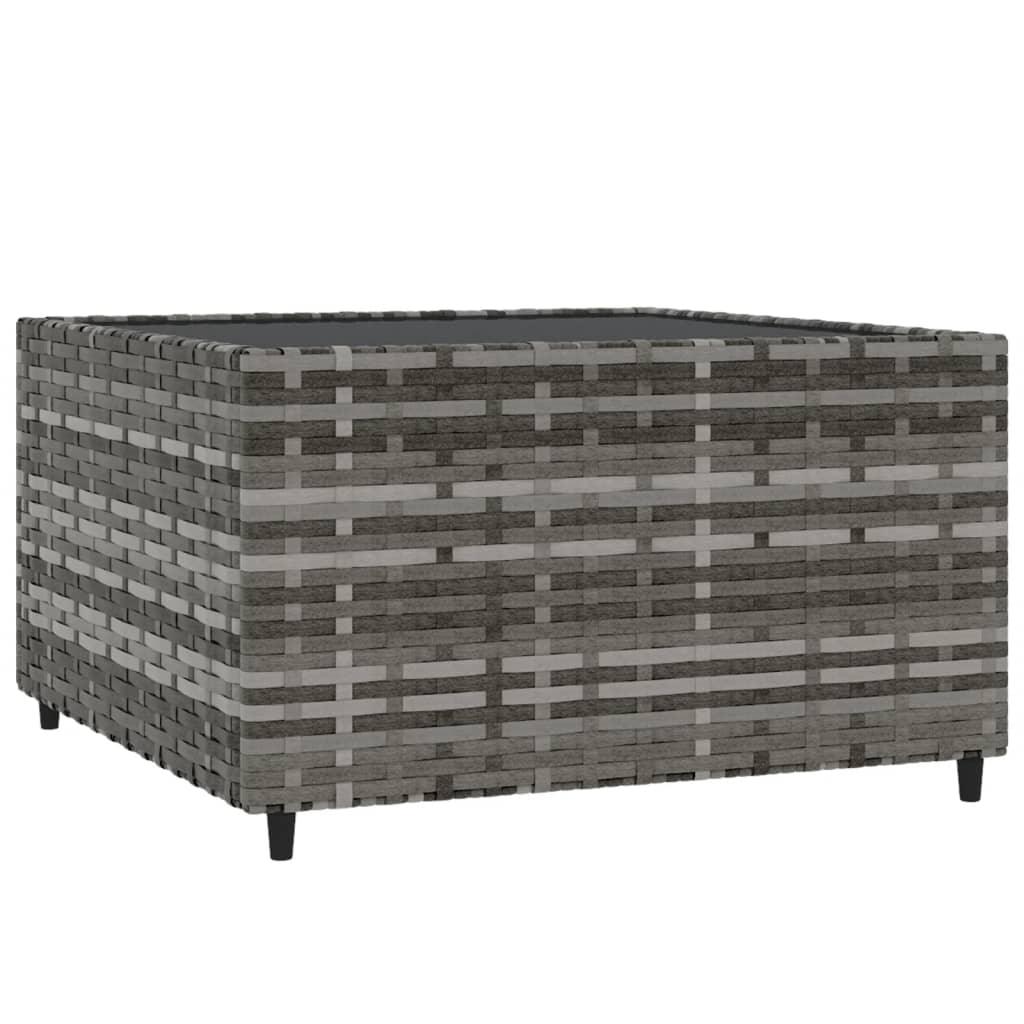 4-Delige Loungeset Met Kussens Poly Rattan Grijs - wehebbenallesinhuis.nl